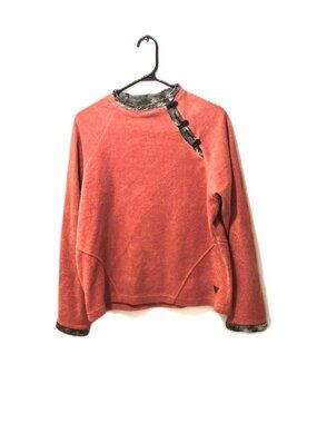 VTG Wooly Bully Wear Colorado Asymmetrical Fleece Pullover USA Made Frog Closure